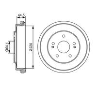BOSCH 0 986 477 147 Brake drum