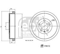 FEBI BILSTEIN 178513 Brake drum