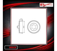 Brake Drum fits NISSAN NAVARA D40 2.5D Rear 2005 on YD25DDTi Bosch 43206EB360