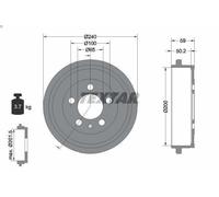 Brake drum TEXTAR 94023800 for AUDI A2 (8Z0) 1.4 2000-2005