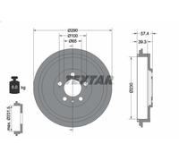 Brake drum TEXTAR 94024300 for SKODA ROOMSTER (5J7) 1.4 2006-2010