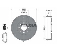TEXTAR 94027200 Brake drum