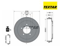 TEXTAR 94036300 Brake drum