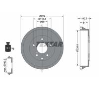 Fits TEXTAR 94047800 Brake drum 94047800 Brake drum rear fits: NISSAN JUKE 1.2/