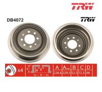 TRW DB4072 Brake drum