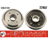 Brake Drum TRW DB4159 for CITROËN MEGA PEUGEOT