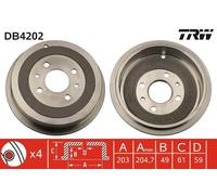 TRW DB4202 Brake drum