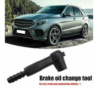 Brake Fluid Exchange Connector with Suction Nipple Adapter for Air Bleeder - Rubber Automotive Brake Oil Bleeding Tool Compatible with