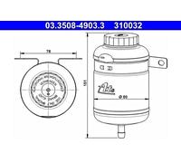 Brake Fluid Expansion Tank ATE Fits 4737154