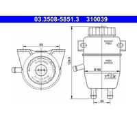 Brake Fluid Expansion Tank ATE Fits BMW 115 116 118 121 E10 E21 E6 34321112399