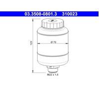 Brake Fluid Expansion Tank ATE Fits MERCEDES W111 W112 0004312102