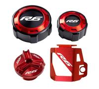 Brake Fluid Protective Cover For YZFR6 YZF-R6 YZF R6 2010-2023 R 6 Accessories Front And Rear Brake Fluid Oil Tank Cover Liquid Storage