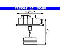 SEALING CAP, BRAKE FLUID RESERVOIR ATE 03.3556-1113.2