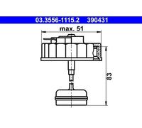 ATE 03.3556-1115.2 Sealing Cap, brake fluid reservoir
