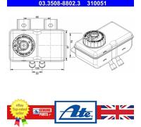 Brake Fluid Reservoir For BMW 5 72-81 6 75-81 34321109322