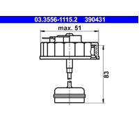 ATE 03.3556-1115.2 Sealing Cap, brake fluid reservoir