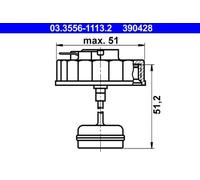 Brake Fluid Reservoir Sealing Cap ATE Fits 559092