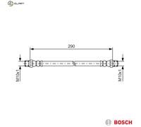 Flexible brake hose 1 987 476 061 BOSCH for BMW VOLVO
