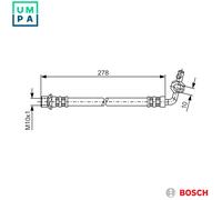 BRAKE HOSE 1 987 476 113 FOR TOYOTA RAV/II/SUV/Mk//Cabrio 1ZZ-FE 1.8L 4cyl