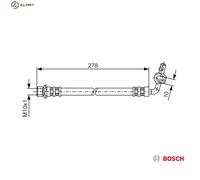 BRAKE HOSE 1 987 476 113 FOR TOYOTA RAV/II/SUV/Mk//Cabrio 1ZZ-FE 1.8L 4cyl