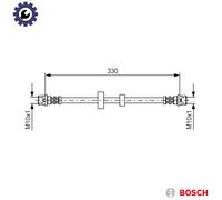 Bosch Brake Hose 1987476411 – Hydraulic Front for VW Transporter/Caravelle Mk4 (1990–1995)