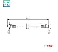 Bosch Brake Hose 1 987 476 444 - Fits BMW 3 (E36), Z3 Coupe/Convertible