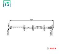 BOSCH 1 987 476 463 Brake hose