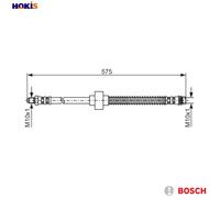 Flexible brake hose 1 987 476 870 BOSCH for CITROËN C5 I C5 I Estate C5 II