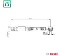 BRAKE HOSE 1 987 476 975 FOR SAAB B205E/B205LB235R/B235E/B235L Z19DTR 1.9L 4cyl