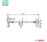 BOSCH 1 987 481 045 Brake hose