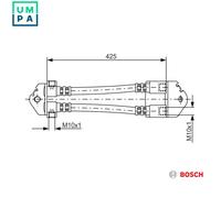 Flexible brake hose 1 987 481 073 BOSCH for FORD TRANSIT Bus TRANSIT Van