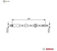 BRAKE HOSE 1 987 481 590 FOR BMW N52B25A 2.5L M57D30 N52B30A N53B30A 3.0L 6cyl