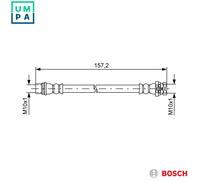 BRAKE HOSE 1 987 481 624 FOR RENAULT MEGANE/III/Hatchback H5F408/400 1.2L 4cyl