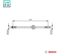 Fits BOSCH 1 987 481 626 Brake Hose 1 987 481 626 Brake pipe/hose flexible fron