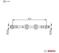 BRAKE HOSE 1 987 481 744 FOR MERCEDES-BENZ OM642.940/820 3.0L 6cyl M-CLASS 6.2L