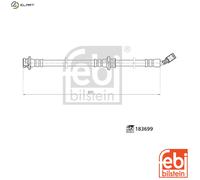 BRAKE HOSE 183699 FOR NISSAN QASHQAI/II/SUV X-TRAIL/VAN/III MR16DDTR9M 1.6L