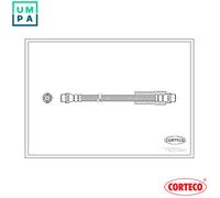 Corteco Brake Hose 19020460 - Flexible Front Axle for AUDI 80 B3 Saloon Coupe B3