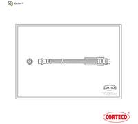 Flexible brake hose Front Axle 19020460 CORTECO for AUDI 80 B3 Saloon COUPE B3