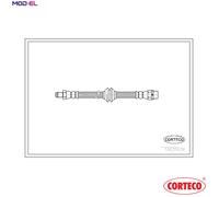 Flexible brake hose Front Axle 19031636 CORTECO for BMW 7