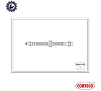 Flexible brake hose Front Axle 19031636 CORTECO for BMW 7