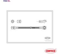 Brake Hose Rear 305mm Length Braking Fits Jaguar XJ XK8 CORTECO 19032688