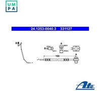 ATE Flexible Brake Hose 24.1253-0040.3 for VW Audi Skoda