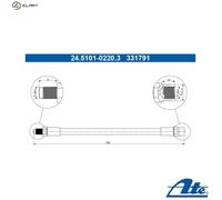BRAKE HOSE 24.5101-0220.3 FOR STEYR DAF MERCEDES-BENZ VOLVO 52 0.6L 2cyl 0.8L 55