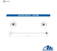 ATE 24.5101-0315.3 Brake hose