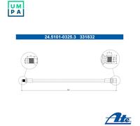 BRAKE HOSE 24.5101-0325.3 FOR VW 1500,1600/Hatchback KARMANN/GHIA/Convertible