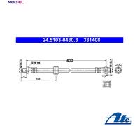 BRAKE HOSE FOR BMW 3/E6/Sedan/Convertible/Compact/Z/Roadster Z3/E36 M40B16 1.6L