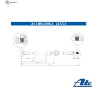 ATE 24.5104-0395.3 Brake hose
