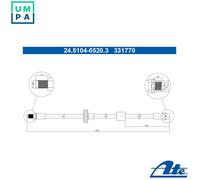 ATE 24.5104-0520.3 Brake hose