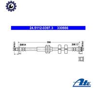 ATE Brake Hose for ALFA ROMEO 156/Sportwagon/GT/147 AR32102 1.6L