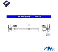 BRAKE HOSE FOR AUDI A4 8D2 B5 AFN AVG AFY AGB AZB AKN AFB ARG ADR APT AEB SH ATE